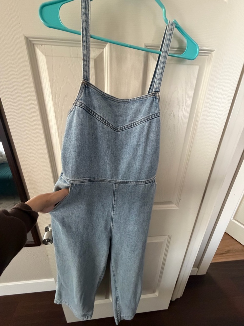PacSun Light Blue Denim Overalls Jumpsuit